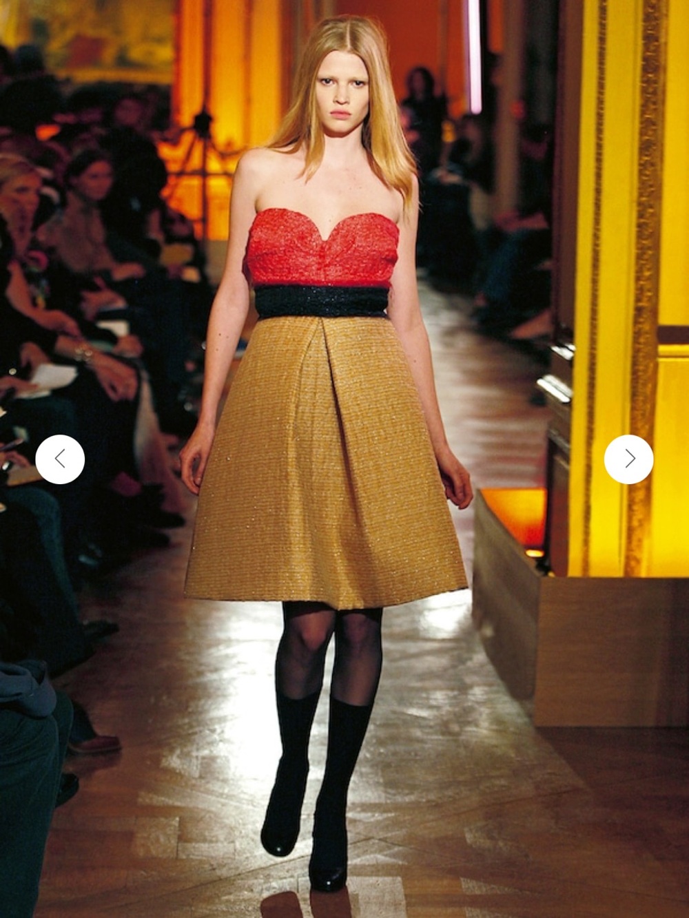 Miu Miu Fall 2007 Strapless Lurex Dress